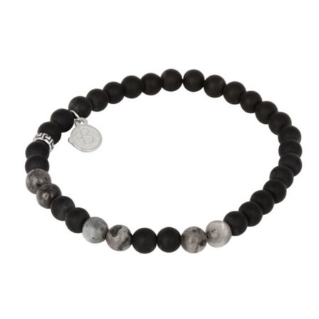 by BILLGREN Bruno Beaded Bracelet Black Accessoarer Herr Svart 19 cm