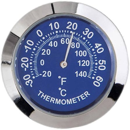 RYI-Bil Termometer/Hygrometer Klokke Mini Liten Klassisk Instrumentbord Termometer Bil Kul Dekor Metalllegering