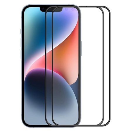 [2-PACK] iPhone 14 Plus Härdat Glas Skärmskydd - Svart