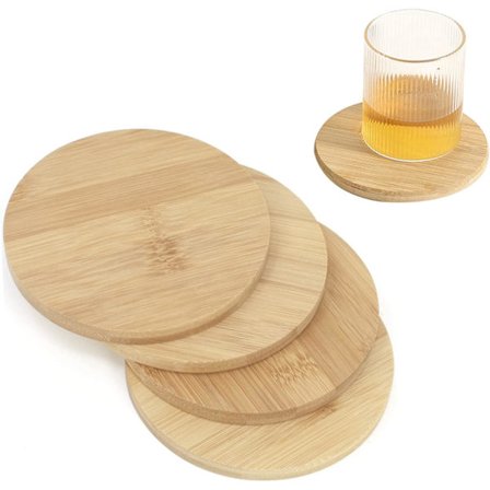 4 stk 10 cm Runde Trebriketter Japanske Briketter Isolerte