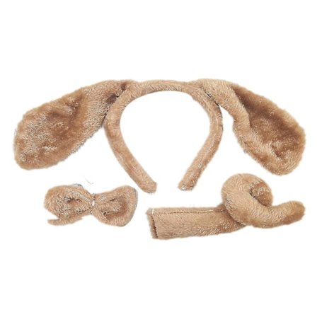 Langøret Hunde Hårbøjle Sløjfe Hale Sæt Af Dyrehårbånd