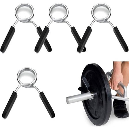 4 st - Hantelklämma 2,8 cm fjäder Hantelklämmor för vikter skivstänger ringförslutningsklämma bodybuilding för tyngdlyftning, träningsskivstänger, 