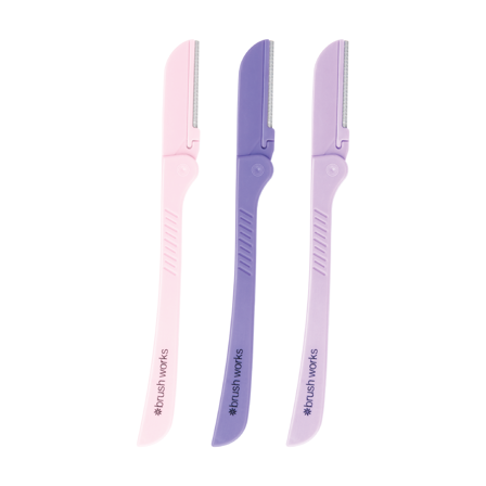Brushworks Precision Eyebrow Razor, 3 stk.