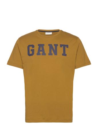 Gant Logo Ss T-Shirt T-shirts Short-sleeved Kakigrønn GANT*Betinget Tilbud