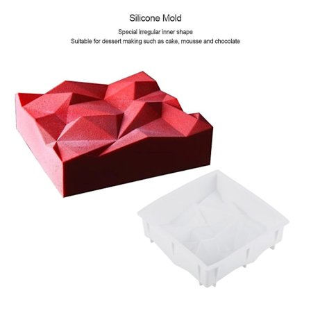 Rektangulär silikonform bakverk dessert bakform DIY mousse tårtdekorationsverktyg bakform