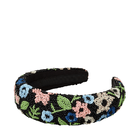 Becksöndergaard Anemona Wide Beaded Hairbrace Accessoarer Dam Svart Onesize - W: 4 cm