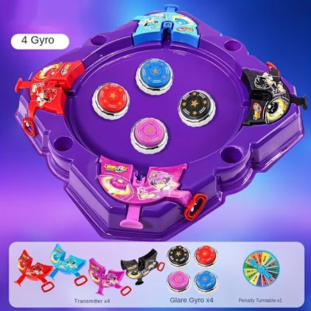 Battle Snurretop Sæt – Legerings Snurretop med Affyrer & Arena, Multiplayer Legetøj til Børn, Fødselsdag & Gave