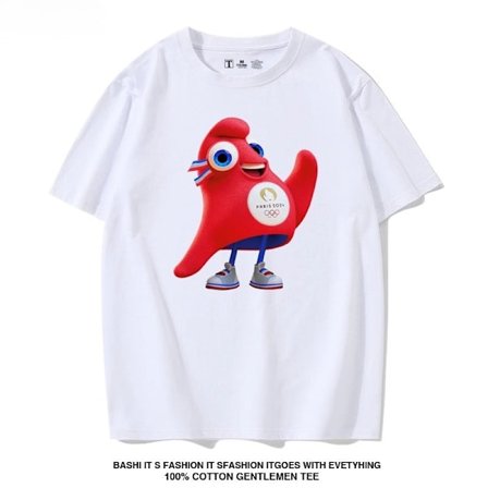 2024 Paris Olympiske Lege T-shirt Emblem Mascot Phryges Ren Bomuld Tøj Sweatshirt Unisex Børn