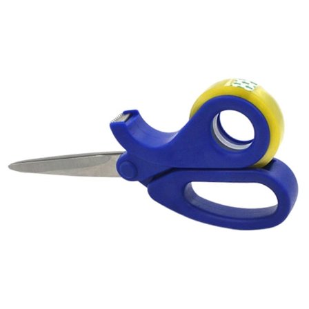 2-in-1 lahjapaperisakset - Suuret sakset teipinjakajalla, monikäyttöinen paperirullan leikkuri toimistoon