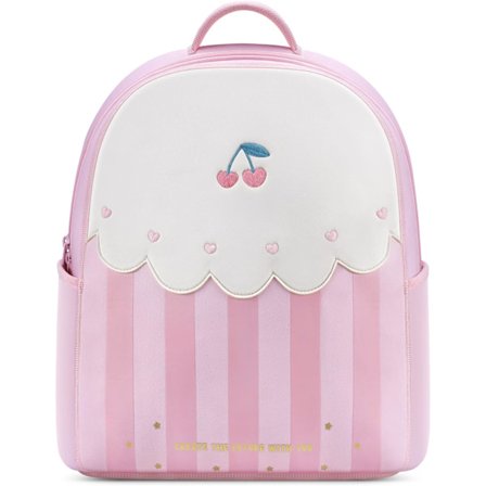 Barnehagesekk, moderne ryggsekk for småbarn, skolesekk, fritids- og reiseveske (Kirsebærfarge)