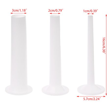 3 st Plast Korvfyllningsrör För Handgjord Köttkvarn 5#