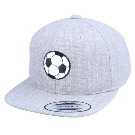 Forza - Grijs snapback Cap - Kids Football Applique Heather Grey Snapback @ Hatstore