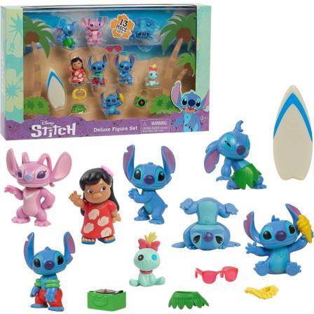 Disney Stitch Deluxe Figure Set 13st Figurer & Tillbehör multifärg