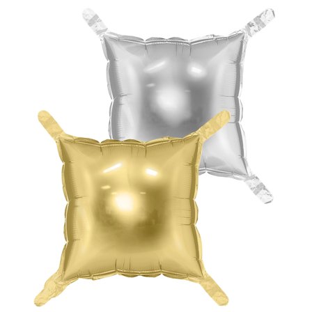 Kuddballonger Silver/Guld 4-pack