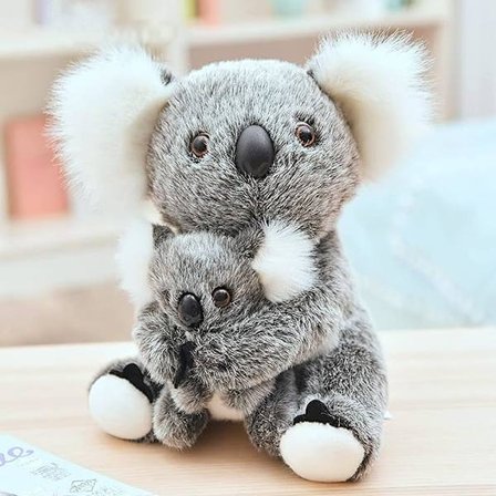 Koala Kosedyr Myk Koalabjørn Mamma og Baby for Barn Jenter Dukke