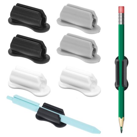 6 stk. Penneholder for skrivebord, oppgradert selvklebende penneholder for skrivebord, vegg, utklippstavle, klasserom, bil, silikonmarkørholder, lærer