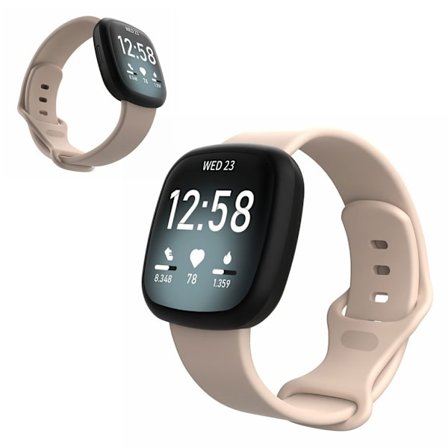 Fitbit Versa 3 / Sense silikon klockarmband - Light rosa Size: L