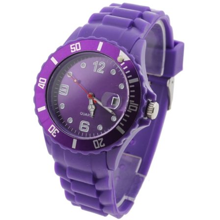 #Kvarts Ur Håndleds Ur Silikon Analog Farvet Sports Ur Spænde#