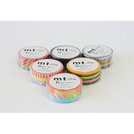 Maskeringstejp - MT - Slim Twist Cord A - Assorterande färger - 6 mm - 10 m