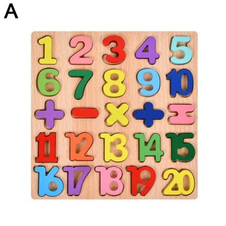 Pussel i trä för barn Pedagogisk inlärning Leksak Present Djur N number onesize