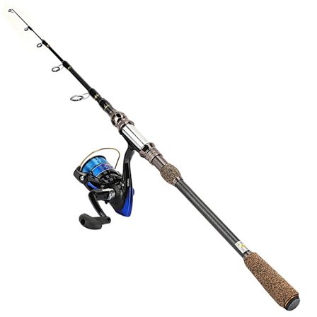 Havfiskespørr Kort Seksjon Karbonfiber Utvidbar Fiske Stang Lokke Tilbehør 1.8m