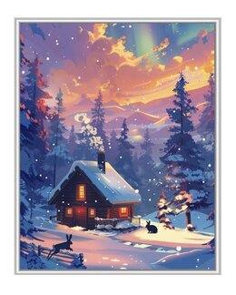 Paint by Numbers Vinterhytte