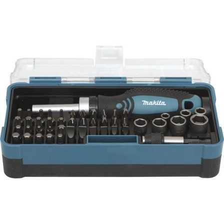 Makita ratcheting screwdriver with bit and socket set - 47 deler