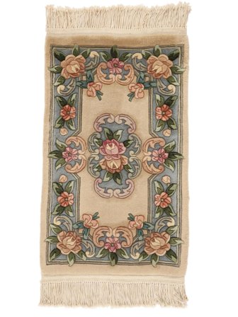 China 90 Line Rug Hand Knotted 52X87 Brown/Orange China