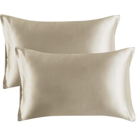 Satin Kuddeöverdrag för Hår och Hud, 2-pack - Standardstorlek Kuddeöverdrag - Satin Kuddeöverdrag med Kuvertstängning Taupe 20 x 36 Taupe 20 x 36