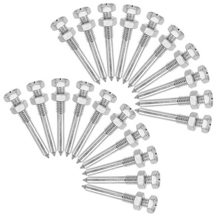 26 stk. Skospiker for isluftersko, spiker for kvinner, plenluftersko, spiker, sølv, plen, skospiker, metall