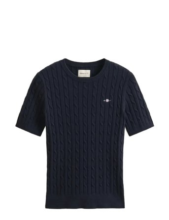 GANT | Stretch Cotton Cable Ss C-Neck | L