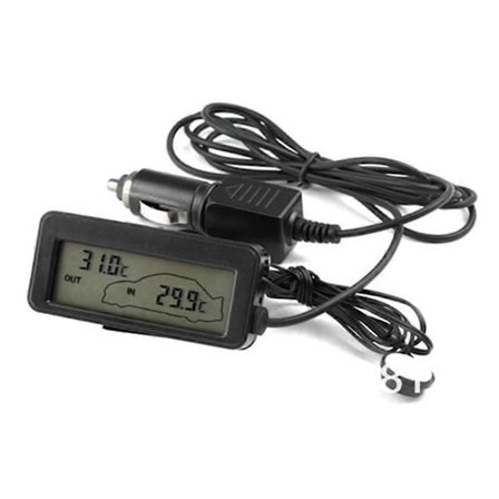 Mini Digital Bil LCD Display Inomhus Utomhus Termometer 12V Fordon Digital Termometer
