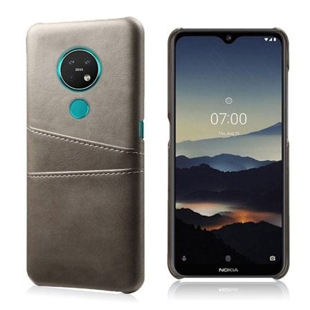 Nokia 7.2 / Nokia 6.2 skal med korthållare - Silver/Grå