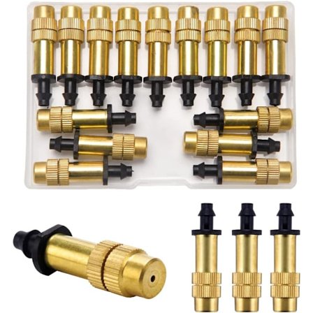 15 kpl Kuparinen Sumutussuutin, Säädettävä Sumutussuutin, Messinki Suihkusuutin, Sumutuskastelijat Puutarhan Kasteluun