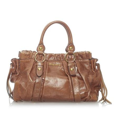 Miu Miu Pre-owned, Pre-owned Handbag Bruin, Dames, Maat:ONE Size