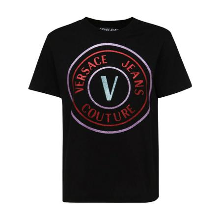 Versace Jeans Couture, T-shirt Zwart, Heren, Maat:S