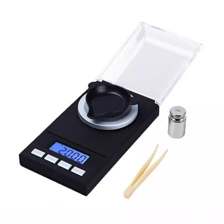 50G/0,001G milligram vægt, milligram præcisionsvægt, MG, lommevægt, laboratorievægt med LCD-display, brevvægt