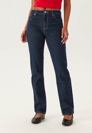 GANT - Straight Stretch Jeans - Dark Blue - Kläder - - Bubbleroom