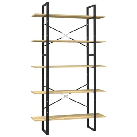 Vidaxl Bokhylla 5 Hyllplan 100x30x175 Cm Furu Brun