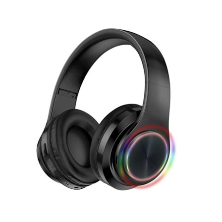 B39 Trådlösa Hörlurar Bluetooth 5.1 Stereo med Mikrofon LED 3.5mm Ljudkabel SD/TF Svart