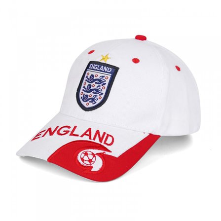 England landslags caps - Offisielt brodert våpenskjold, hvit og rød justerbar baseballcaps for lidenskapelige Three Lions-fans