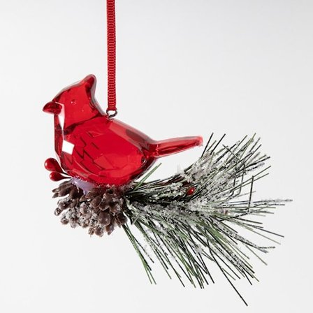 Akryl fugl vedhæng juletræ vedhæng fugl rød fugl