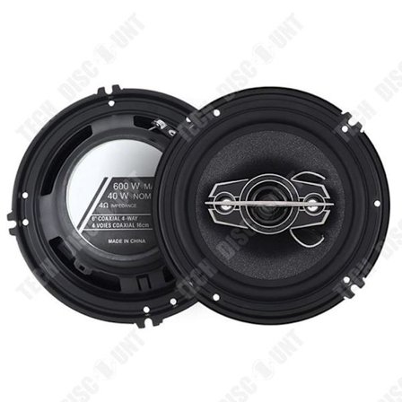 Koaxial högtalare 6,5 tum - TECH DISCOUNT - 600W - Hållbar metall - Solderad gränssnitt - Kvalitetsljud