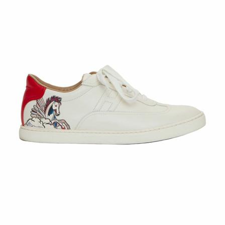 Hermès Vintage, Pre-owned Low Top Sneakers Wit, Dames, Maat:40 EU,leer