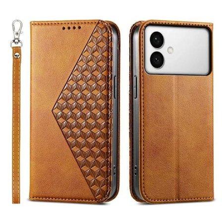 Samsung Galaxy S26 Edge Plånboksfodral Konstläder - Gul