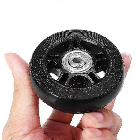 Hjul for verkstedutstyr, erstatningshjul for bagasje for vogn, koffert, 2 stykker 50*18mm hjul, svart