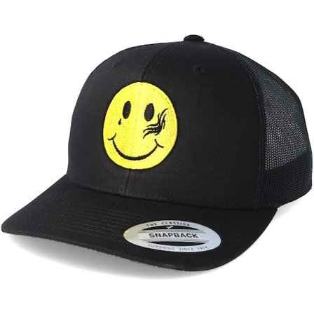 Tattoo Collective - Noir trucker Casquette - Smiley Tattoo Black Trucker @ Hatstore