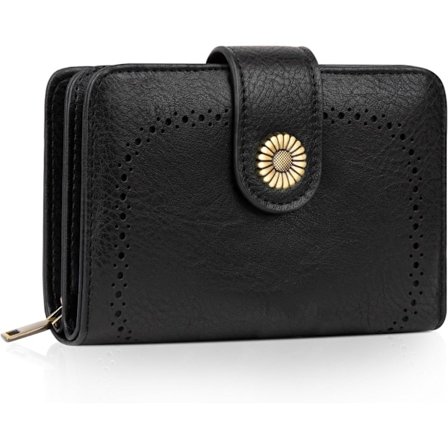 Naisten nahkalompakot, keskikokoinen RFID-suojattu lompakko, taittuva kompakti naisten lompakko taskulla, tyttöjen lompakko monilla