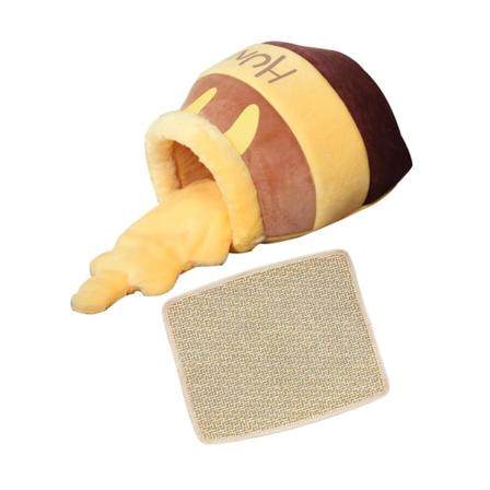 Honey Pot Hvalpe- og Katte Nest Bed - Blød Pude, Hyggelig Hule, Vaskbar Soveplads