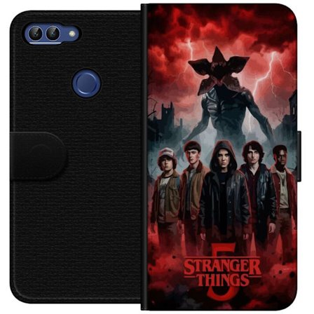 Yhteensopiva Lompakkokotelo Huawei Huawei P smart Pimeä Stranger Things -inspiroima fantasiakuvaus salamalla, dramaattisella taivaalla ja intensiivis